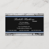 Bleu de ~ de cartes de visite de note de musique (Dos)