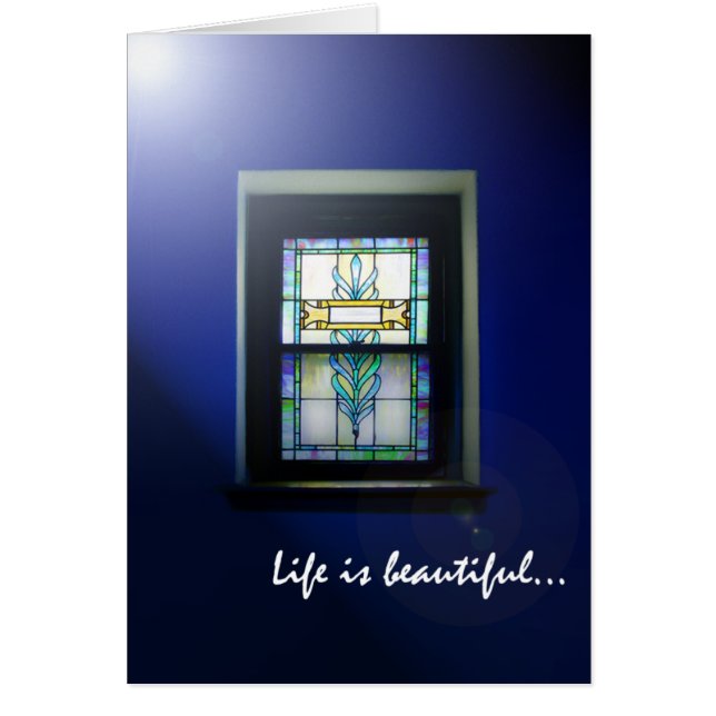 BLEU de FENÊTRE d'ÉGLISE - customisé (Devant)