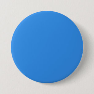 Bleu de France (vaste kleur) Ronde Button 7,6 Cm