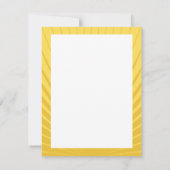 Bleu de jaune de carte de remerciements de Mitzvah (Dos)