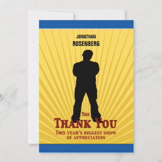 Bleu de jaune de carte de remerciements de Mitzvah