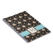 Bleu de journal de carnet de notes à spirale de (Côté Droit)