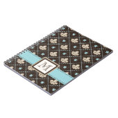 Bleu de journal de carnet de notes à spirale de (Côté gauche)