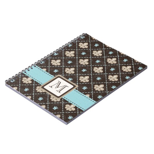 Bleu de journal de carnet de notes à spirale de (Côté gauche)