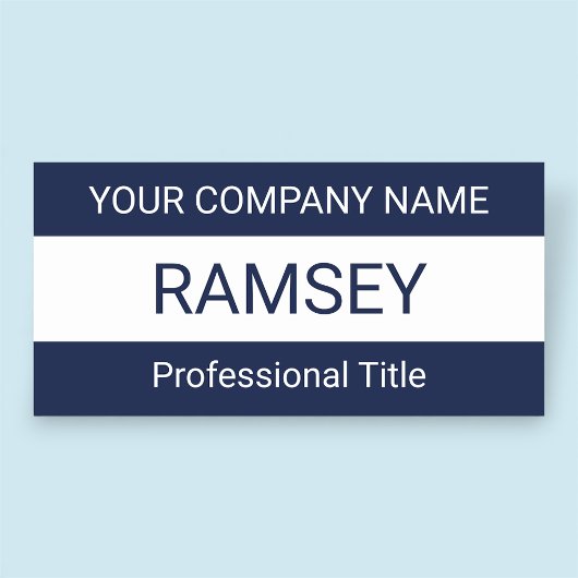 Bleu de la Marine Balise No Logo Badge magnétique 