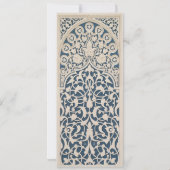 Bleu de la marine classique Faire-part de mariage (Dos)