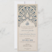 Bleu de la marine classique Faire-part de mariage (Devant)