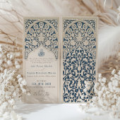 Bleu de la marine classique Faire-part de mariage