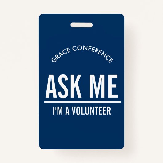 Bleu de la Marine Demande-moi Je suis un badge d'i (Dos)