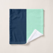 Bleu de marin et menthe (Gant de toilette)