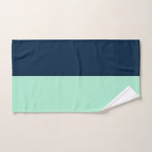 Bleu de marin et menthe (Serviette à main)