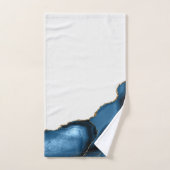 Bleu de marine avec Agate d'or métallique (Serviette à main)