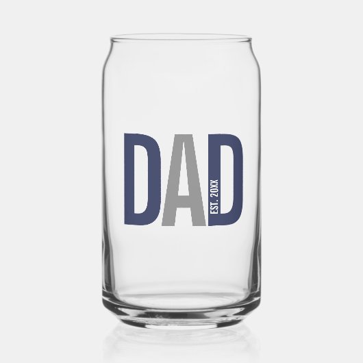 Bleu de marine moderne Papa personnalisé établi (Recto)