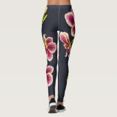 Bleu de minuit, Leggings d'orchidée tan (Dos)