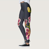 Bleu de minuit, Leggings d'orchidée tan (Gauche)