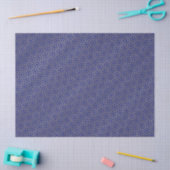 Bleu de motif d'arabesque de papier de soie de (Artisanat)
