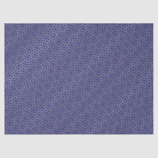 Bleu de motif d'arabesque de papier de soie de (Recto)