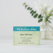 Bleu de paon, cartes de visite bilatéraux (Debout devant)