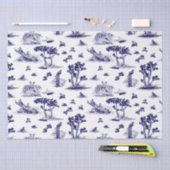 Bleu de papier de soie de soie de Bobwhite Toile (Artisanat)