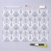 Bleu de papier de soie de soie de damassé de (Artisanat)