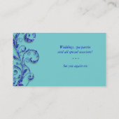 Bleu de parties scintillantes de carte de visite (Dos)