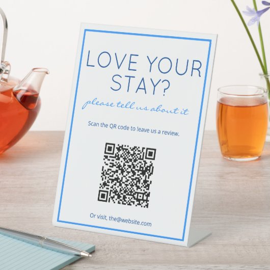 Bleu de plage Nautique Code QR - Panneau de la tab (In SItu)