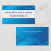 Bleu de pointe de carte de visite d'ordinateur (Devant / Derrière)