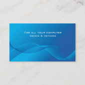 Bleu de pointe de carte de visite d'ordinateur (Dos)