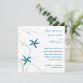 Bleu de poisson d'eau avec Faire-part de mariage d (Debout devant)