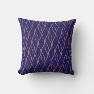 Bleu de Regency et coussin d'accent de décorateur