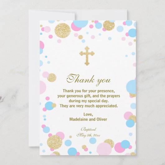 Bleu de rose de carte de remerciements de (Devant)