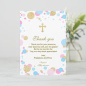 Bleu de rose de carte de remerciements de (Debout devant)