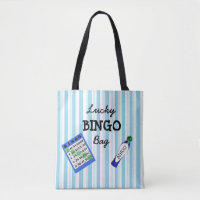 Bleu de sac de BINGO-TEST de bonne chance barré