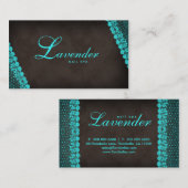 Bleu de salon de clou de dentelle de carte de (Devant / Derrière)