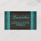 Bleu de salon de clou de dentelle de carte de (Dos)