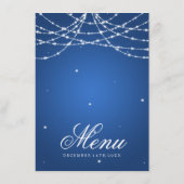 Bleu de scintillement de ficelle de menu élégant (Dos)