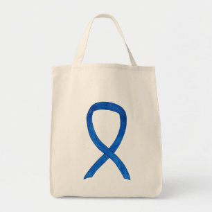 Bleu de sensibilisation Ruban Sac fourre-tout pers