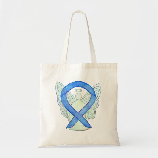 Bleu de sensibilisation Ruban Sac fourre-tout pers (Devant)