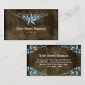 Bleu de suède de brun de carte de visite d'étoile (Devant / Derrière)