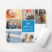 Bleu de tapis de souris de collage de photo de (Avec souris)