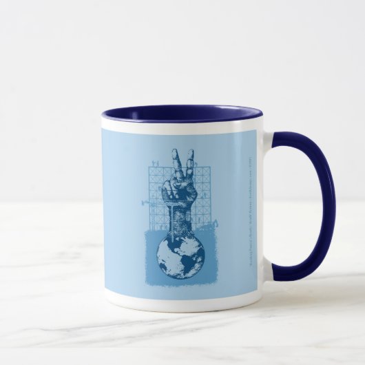 Bleu de tasse de sonnerie de paix de bâtiment (Droite)