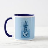 Bleu de tasse de sonnerie de paix de bâtiment (Gauche)