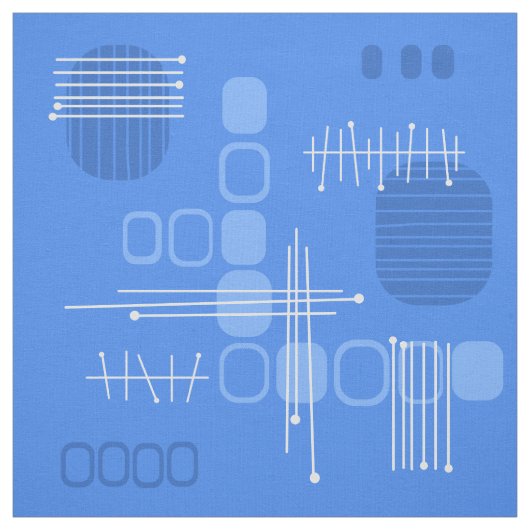 Bleu de tissu d'écorce Abstrait atomique (Échantillon)