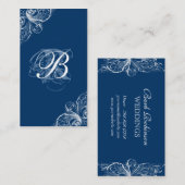 Bleu de wedding planner de carte de visite (Devant / Derrière)