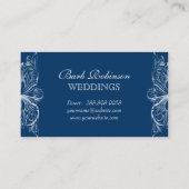 Bleu de wedding planner de carte de visite (Dos)
