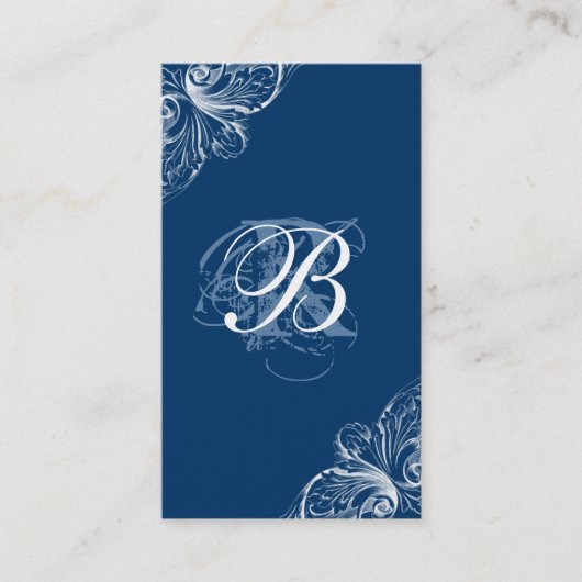 Bleu de wedding planner de carte de visite (Devant)