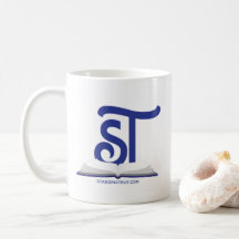 Bleu debout Vrai logo Mug
