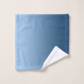 Bleu dégradé avec monogramme personnalisé (Gant de toilette)