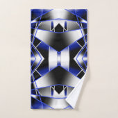 Bleu Dégradé Rempli Mécanique Dessin Mosaïque (Serviette à main)
