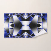 Bleu Dégradé Rempli Mécanique Dessin Mosaïque (Serviette à main)